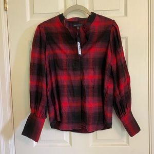 🎉HP🎉 NWT petite 100% cotton, flannel blouse